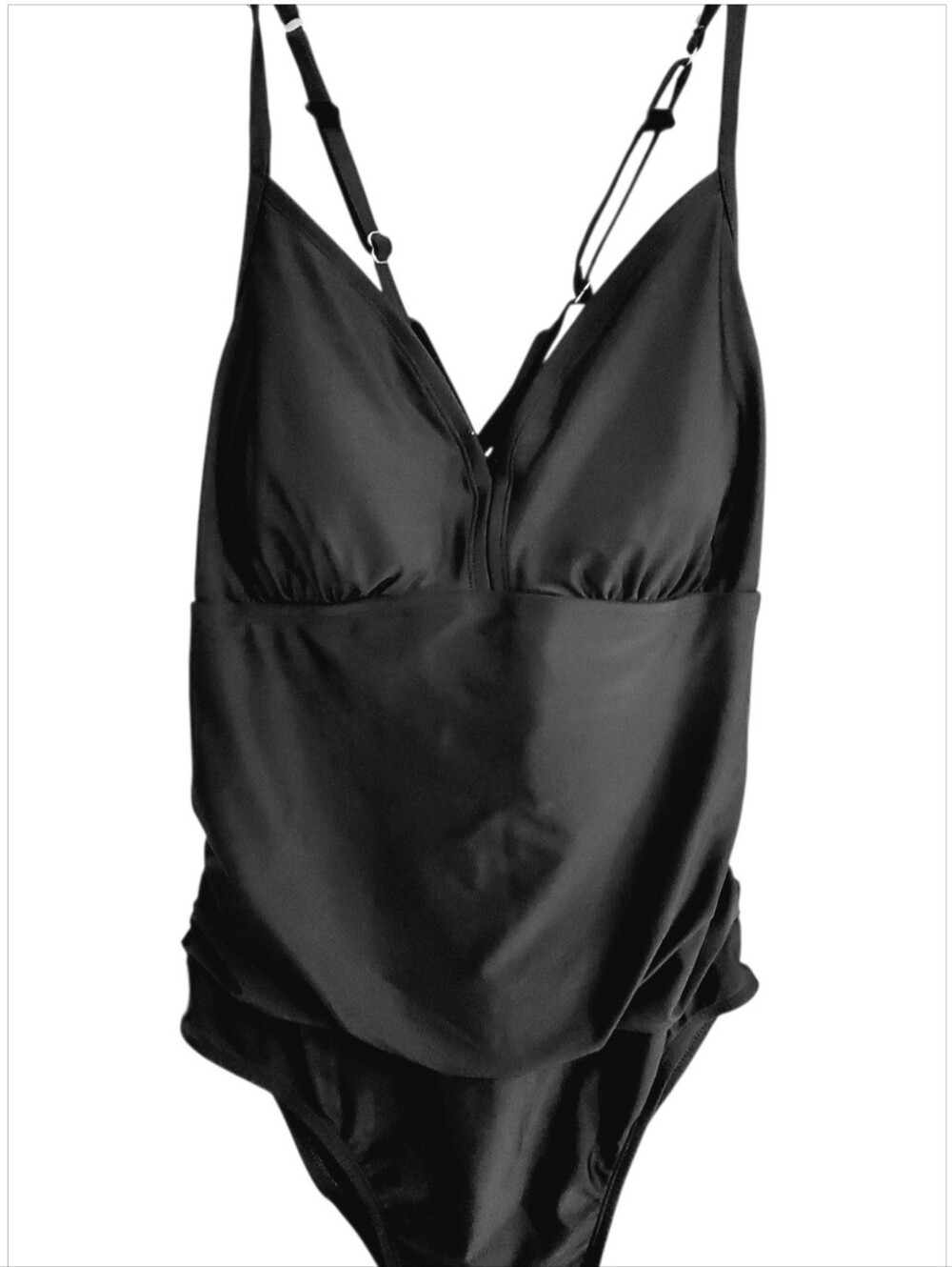 Kona Sol Black Swimsuit with Logo Tag.  One-piece Sz XL- 1